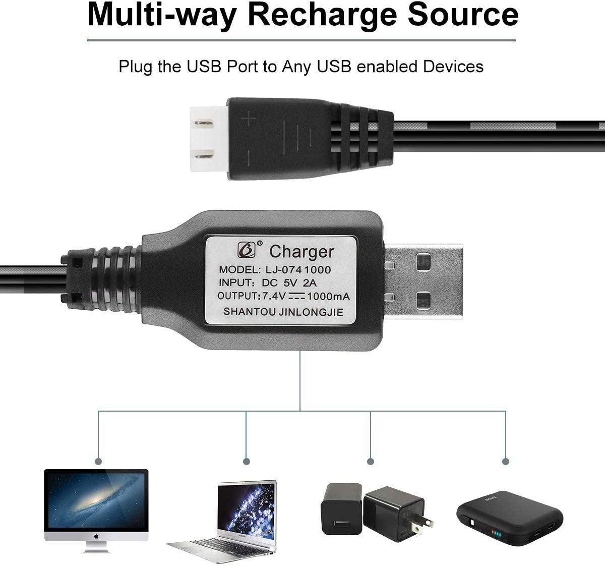 1 pacote XH-3P equilíbrio 7.4v - Fpv Drone Charger avaliação e preço